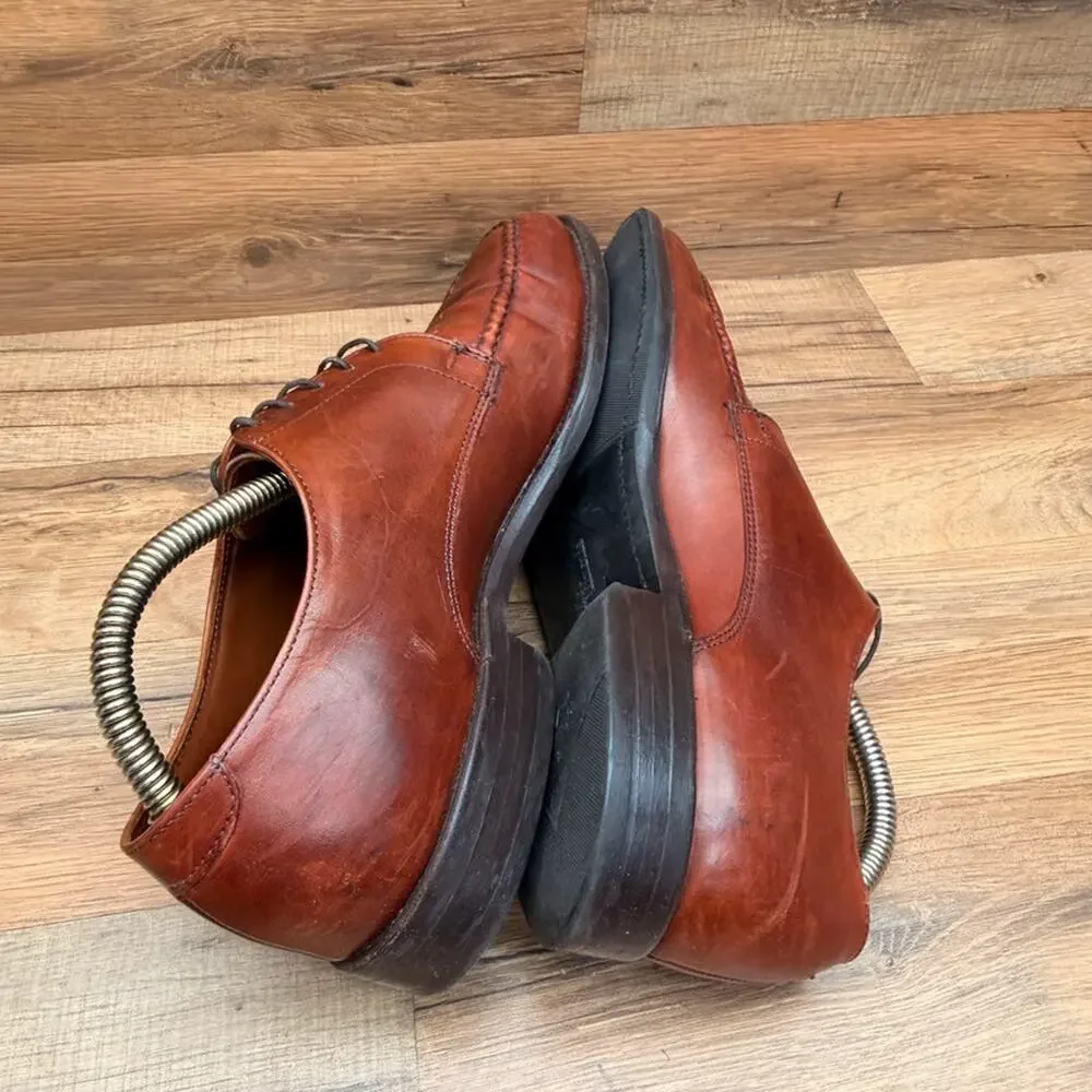 Allen Edmonds Size 9D Dress Oxfords shoes Brown Leather Lace Up